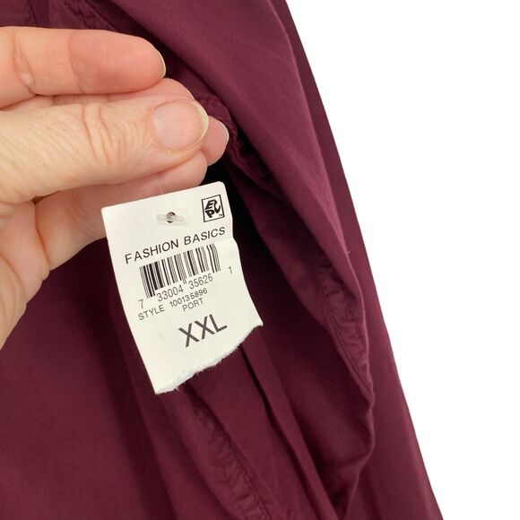 INC International Concepts Mens Maroon Long Sleeve Button Up Shirt Sz 2XL - Picture 5 of 6